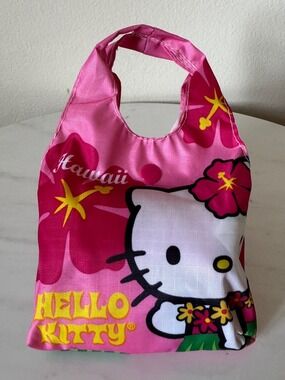 Hello Kitty Hawaii Reusable Foldable Shopper Tote Bag 🌸